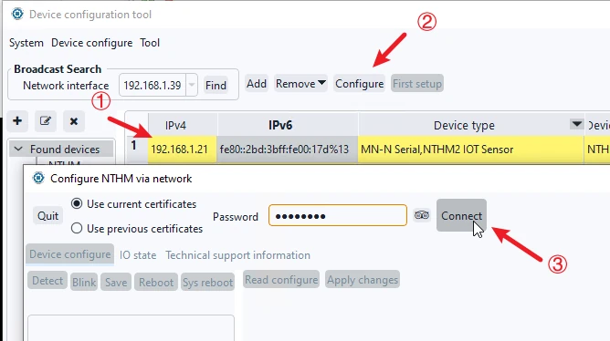 Descripción general de la interfaz de configuración del dispositivo