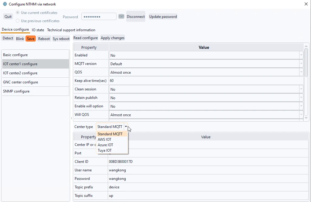 Configuración IoT