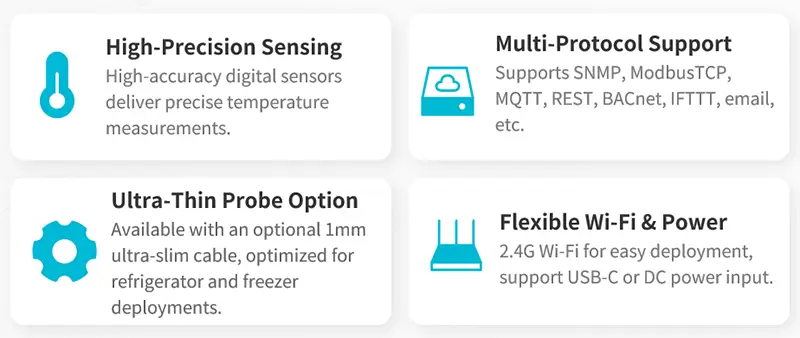Características del Sensor de Temperatura MN-WENS - Aplicaciones IoT Industriales